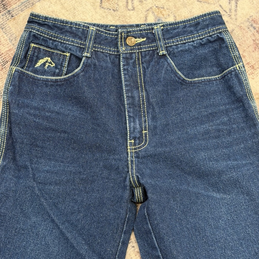 VTG Jordache Horsehead Jeans Size 30x35 (26x33)  70s‎ High Waist Western Rodeo
